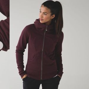 Lululemon Full Zip Scuba Hoodie, size 4, maroon